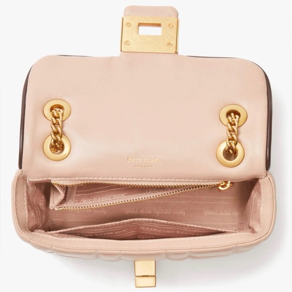 Kate Spade Quilted Shoulder Bag - Milk Tea color - Medium Size. - Picture 5 of 12